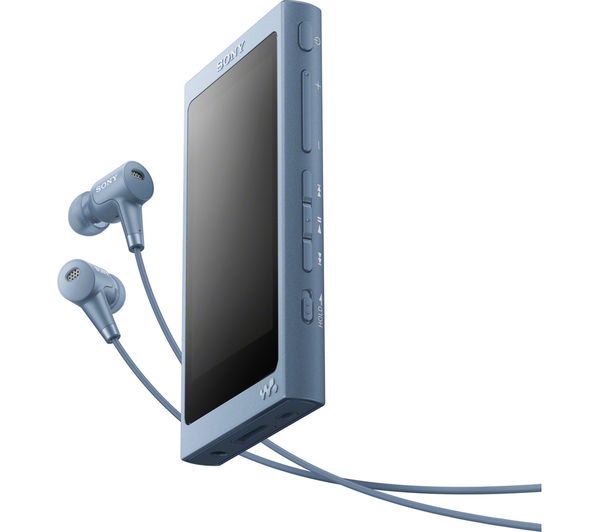 SONY Walkman NW-A45HN Touchscreen MP3 Player with Noise-Cancelling Headphones - 16 GB, Blue, Blue