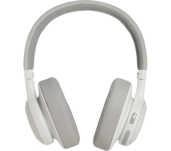 JBL E55BT Wireless Bluetooth Headphones - White, White