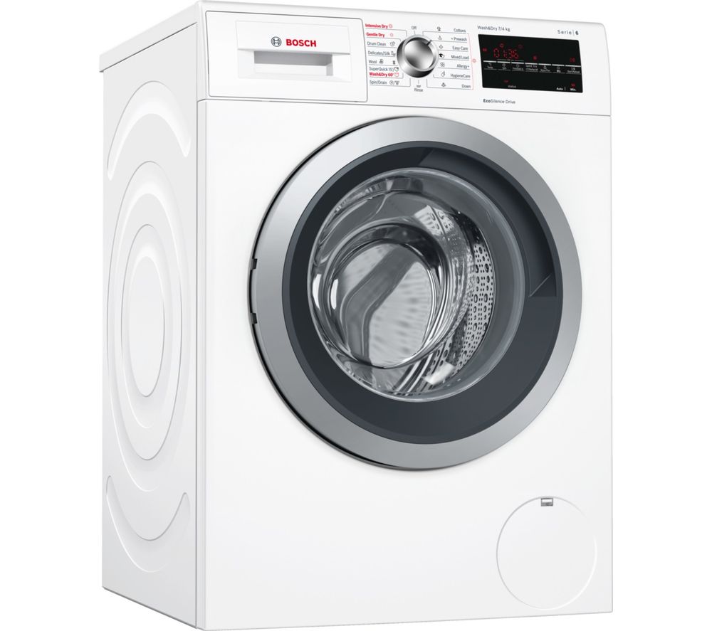 BOSCH Serie 6 WVG30462GB 7 kg Washer Dryer - White, White