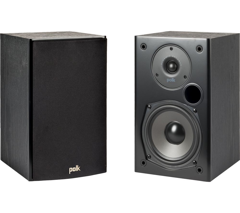 DENON T15 2.0 Bookshelf Speakers - Black, Black