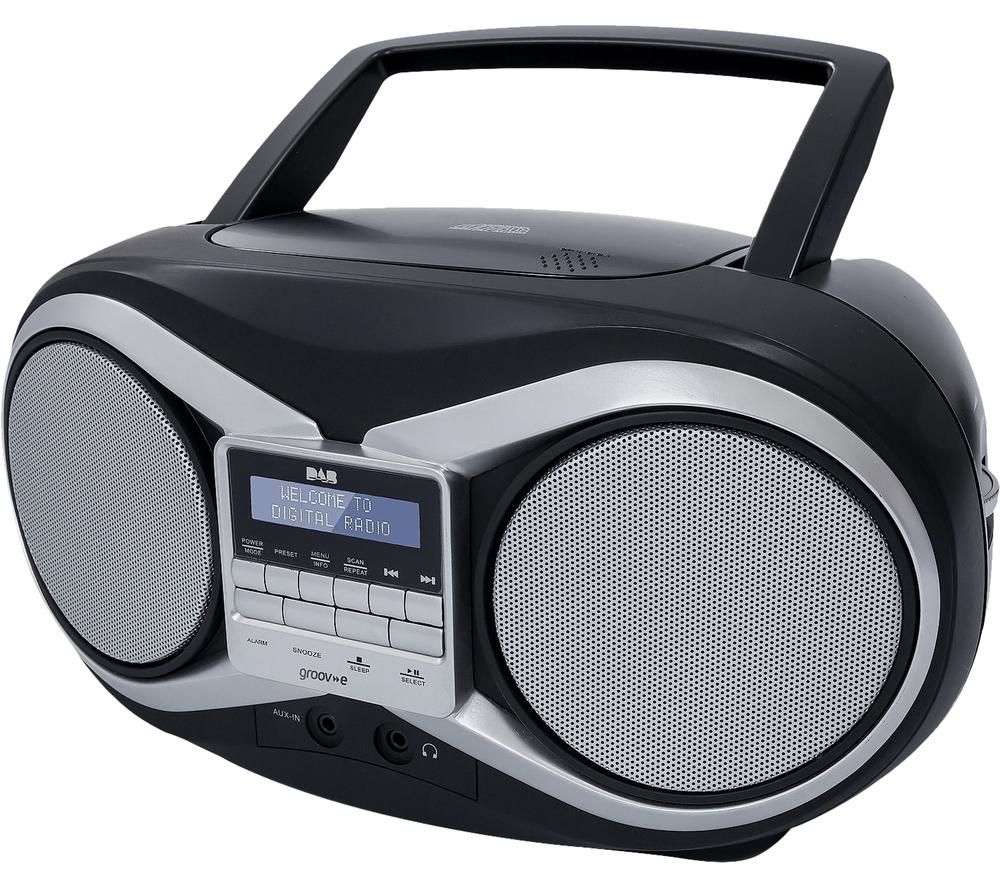 GROOV-E GV-PS753 Portable DAB/FM Boombox - Black, Black