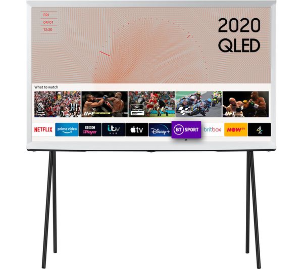 49" SAMSUNG The Serif QE49LS01TAUXXU  Smart 4K Ultra HD HDR QLED TV with Bixby, Alexa & Google Assistant - Cloud White, White