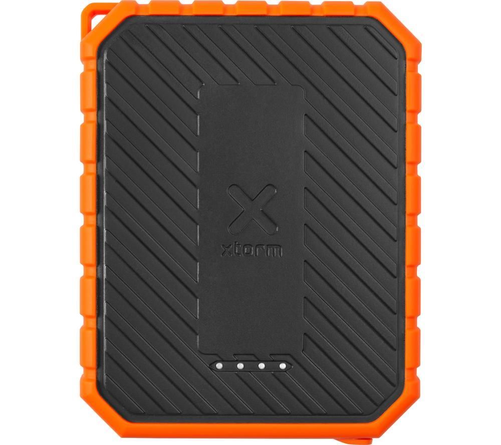 XTORM XR101 Portable Power Bank with Torch - Black & Orange, Black