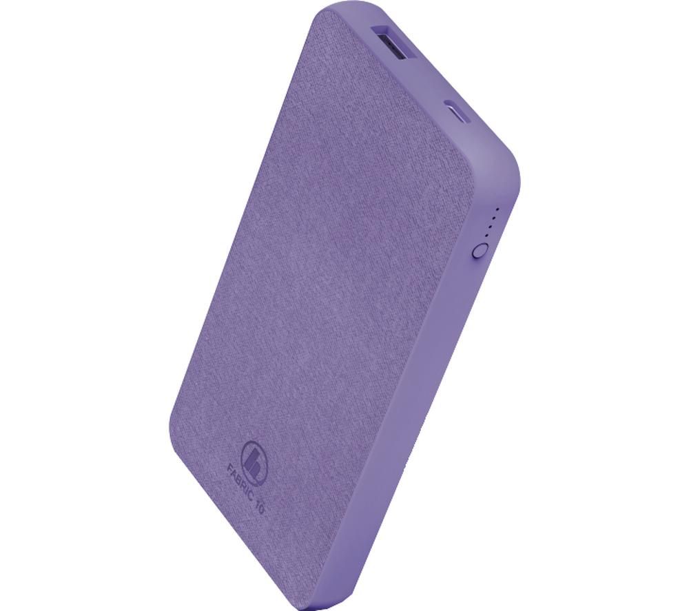 HAMA Essential Line Fabric 10 Portable Power Bank  Purple, Purple