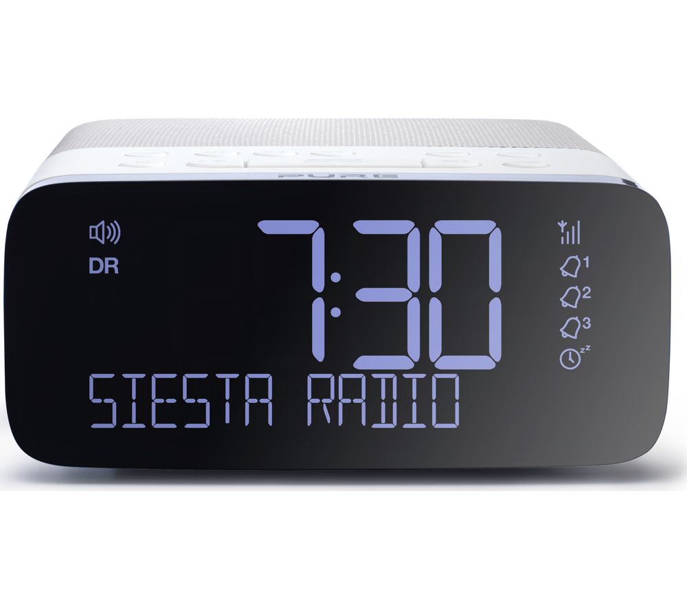Siesta Rise DAB/FM Clock Radio - White & Grey