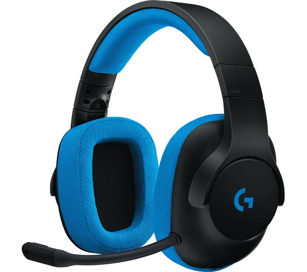 LOGITECH G233 Prodigy 2.0 Gaming Headset - Blue & Black, Blue