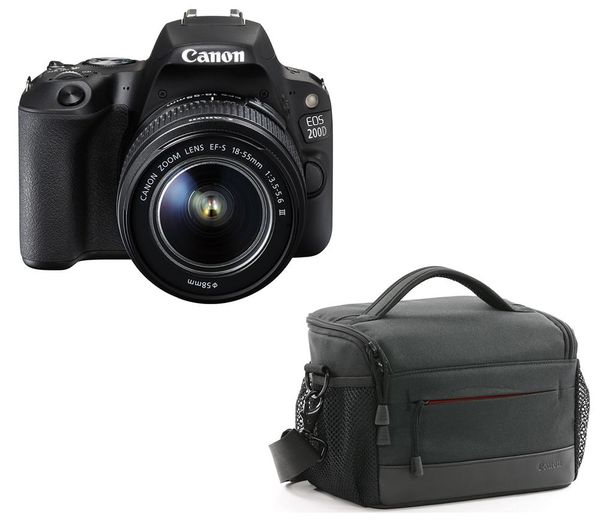 CANON EOS 200D DSLR Camera, 18-55 mm DC Lens, 50 mm STM Lens & Bag Bundle