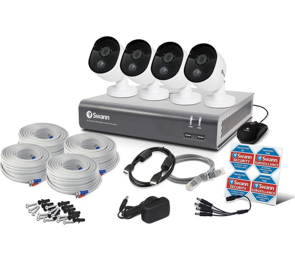 SWANN SWDVK-845804V-UK 8-Channel Full HD 1080p Smart Security System - 1 TB, 4 Cameras