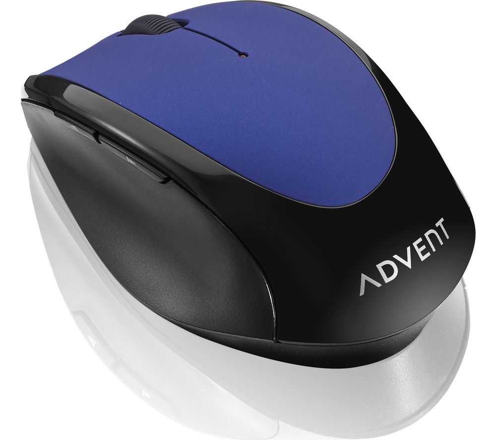 ADVENT AMWLBL19 Wireless Optical Mouse - Blue & Black, Blue