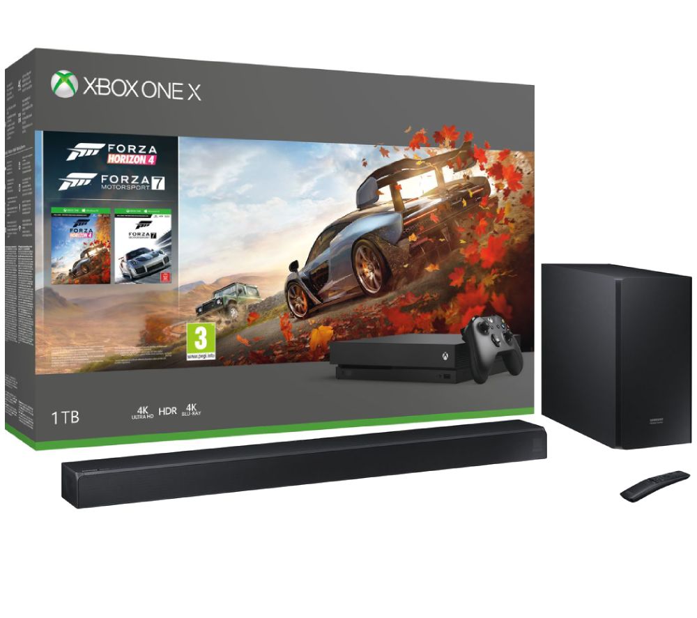 MICROSOFT Xbox One X, harman/kardon HW-N850 Sound Bar, Forza Horizon 4 & Forza Motorsport 7 Bundle