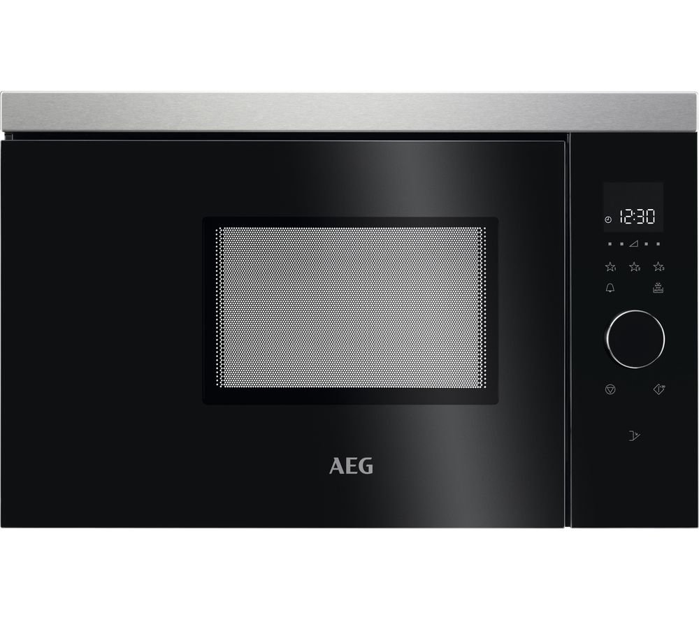 AEG MBB1756SEM Built-in Solo Microwave - Black & Stainless Steel, Stainless Steel