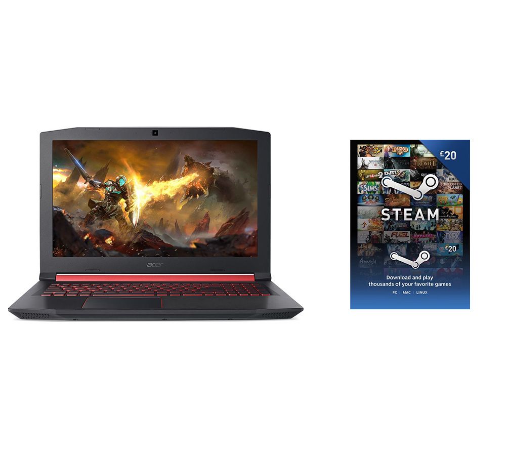 ACER Nitro 5 AN515-52 15.6" Gaming Laptop & Steam Wallet Card Bundle - £20