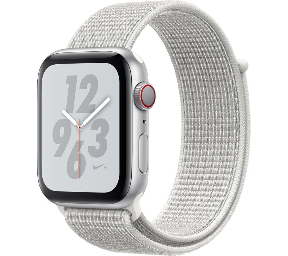 Watch Series 4 Cellular - Silver with Summit White Nike Sport Band, 44 mm, Silver