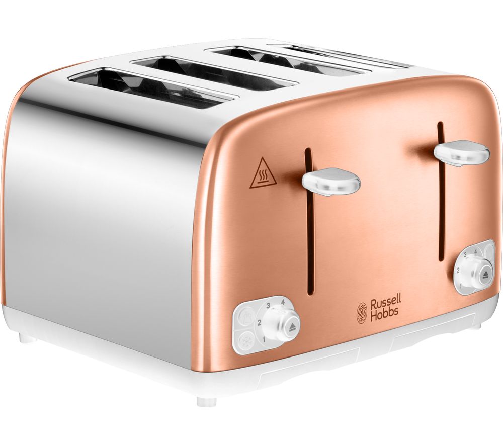 RUSSELL HOBBS 24095 4-Slice Toaster - Copper & Silver, Silver