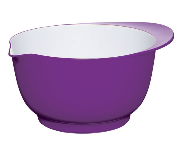 COLOURWORKS 24 cm Mixing Bowl - Purple & White, Purple