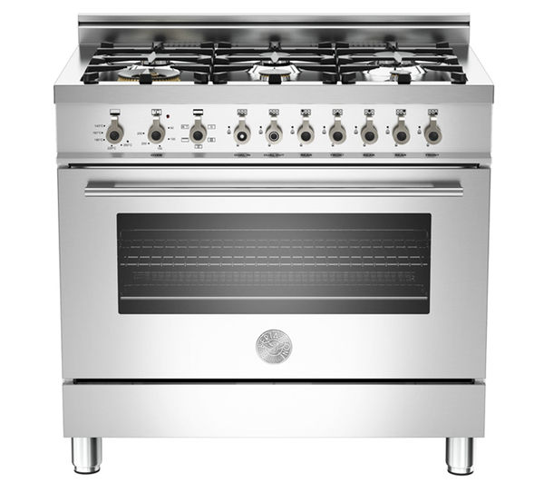 BERTAZZONI Professional 90 DE X906DUALX Dual Fuel Range Cooker - Stainless Steel, Stainless Steel