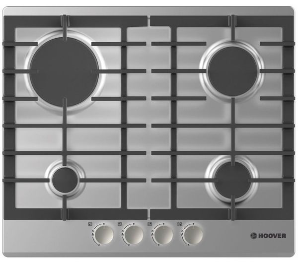 HOOVER HGH64SCE X Gas Hob - Stainless Steel, Stainless Steel