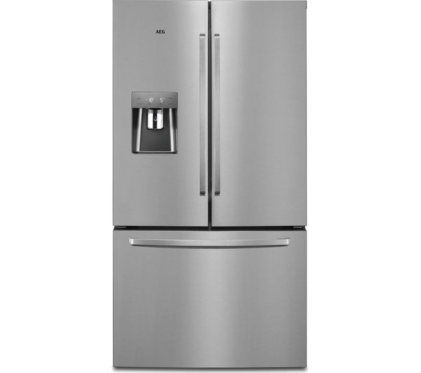 AEG American-Style Fridge Freezer Silver & Stainless Steel Steel RMB76311NX, Stainless Steel