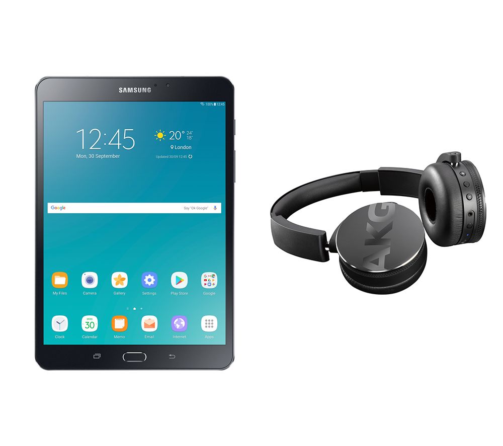 SAMSUNG Galaxy Tab S2 8" Tablet & C50BT Wireless Bluetooth Headphones Bundle - 32 GB, Black, Black