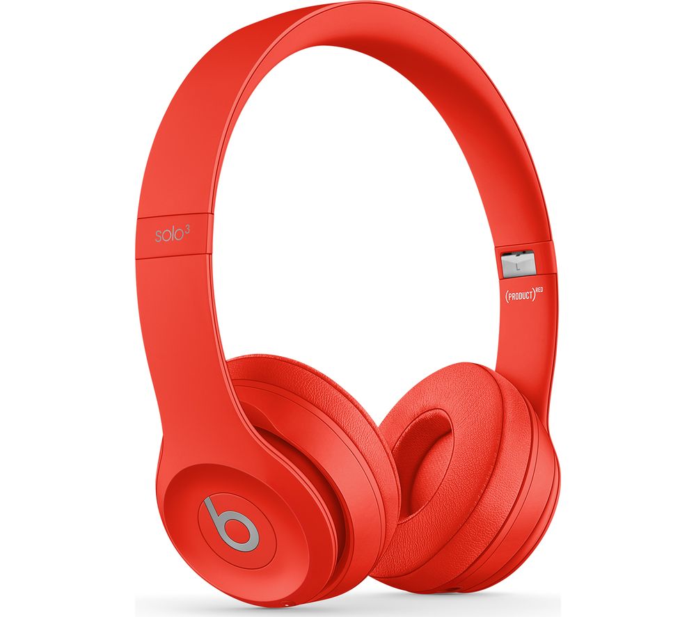 BEATS Solo 3 Wireless Bluetooth Headphones - Red, Red