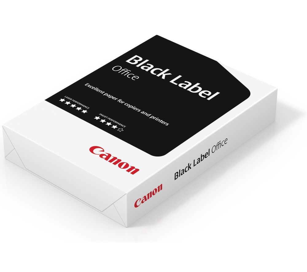 CANON Black Label Office PEFC A4 Matte Paper - 500 Sheets, Black