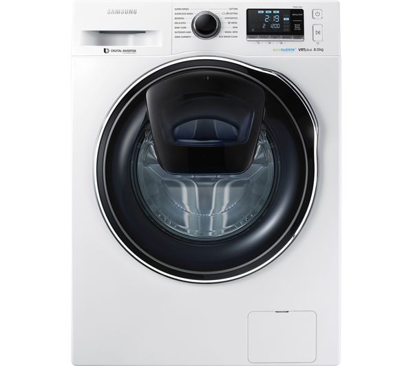 SAMSUNG AddWash? WW90K6414QW Washing Machine - White, White