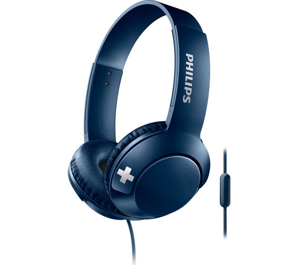 PHILIPS Bass SHL3075BL Headphones - Blue, Blue