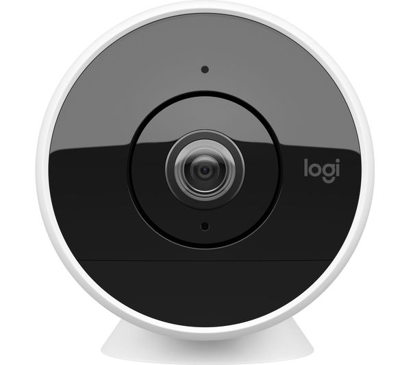 LOGITECH Circle 2 Wired Indoor/Outdoor Security Camera, Snow