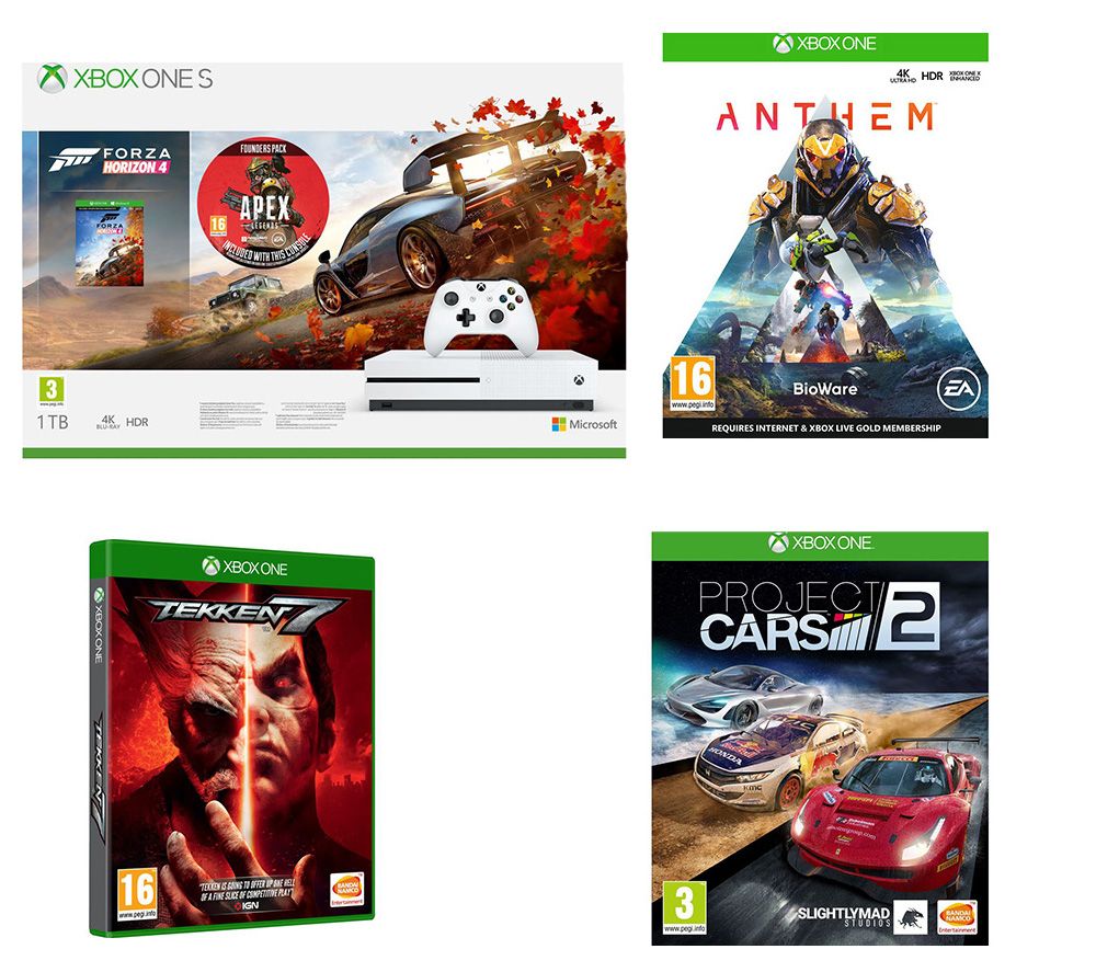 MICROSOFT Xbox One S, Forza Horizon 4, Apex Legends, Anthem, Tekken 7 & Project Cars 2 Bundle