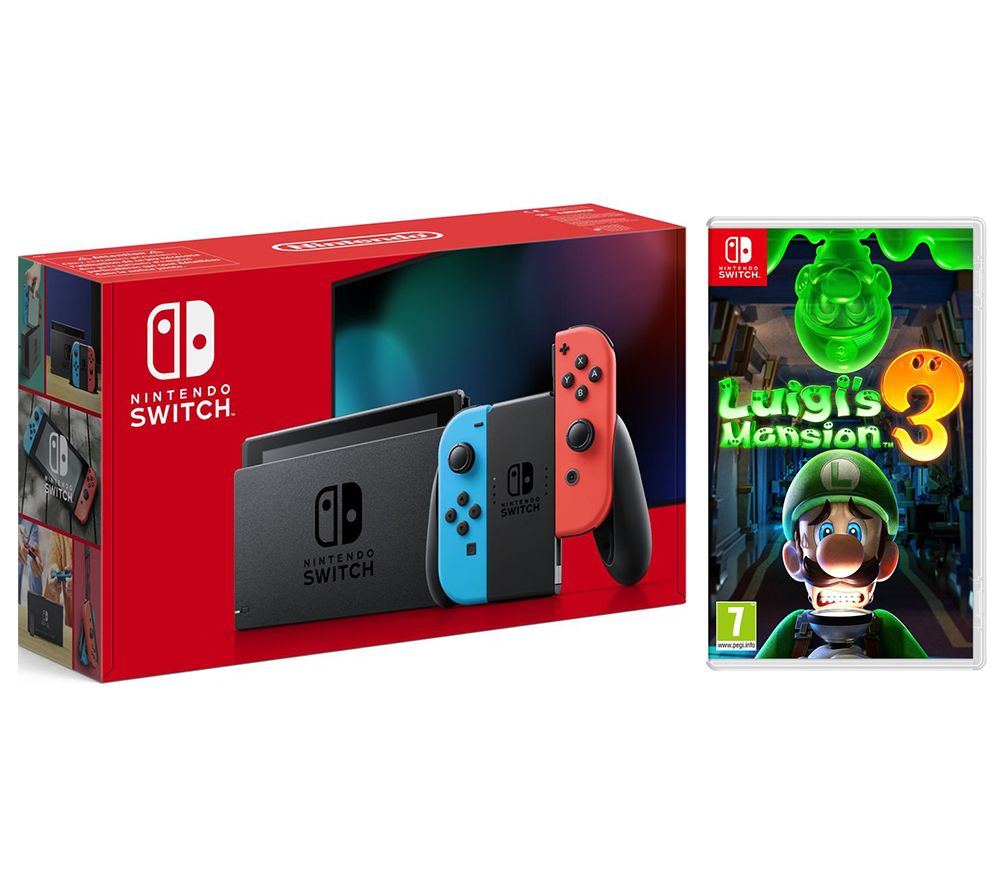 NINTENDO Switch Neon & Luigi's Mansion 3 Bundle