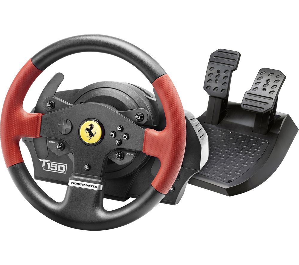 THRUSTMASTER T150 Ferrari Force Feedback Wheel & Pedals - Red & Black, Red