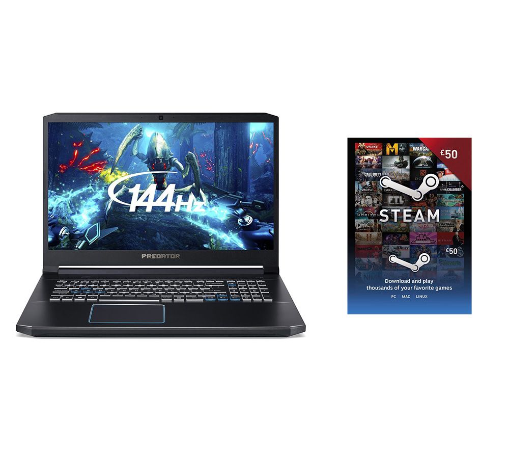 ACER Predator Helios 300 17.3" Gaming Laptop & Steam Wallet Card Bundle - £50