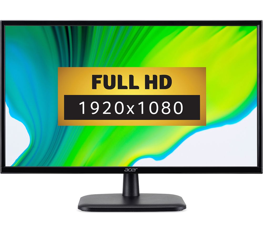 ACER EK240YAbi Full HD 23.8" IPS LCD Monitor - Black, Black
