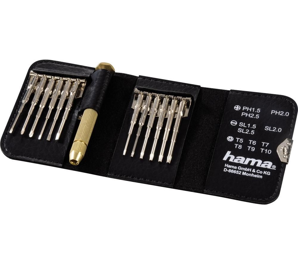 HAMA Mini Screwdriver Kit - Black, Black