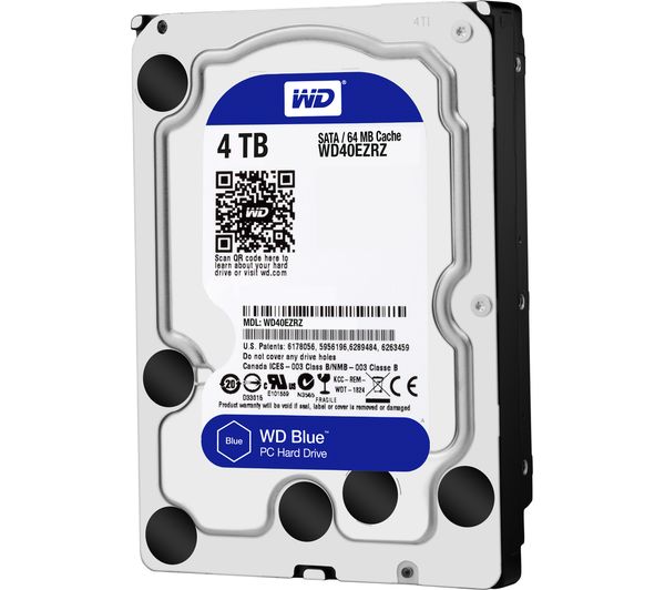 WD Blue 3.5" Internal Hard Drive - 4 TB, Blue