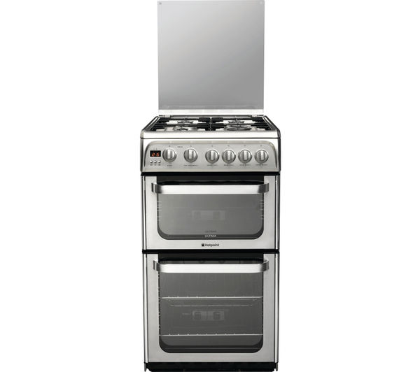 HOTPOINT HUG52X 50 cm Gas Cooker - Stainless Steel, Stainless Steel