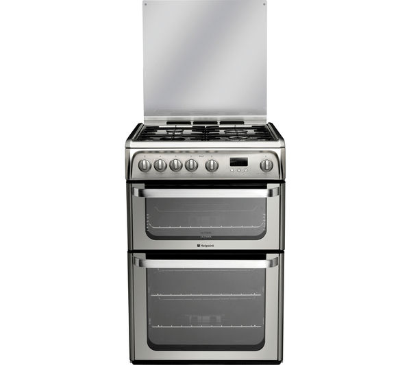 HOTPOINT Ultima HUG61X 60 cm Gas Cooker - Stainless Steel, Stainless Steel