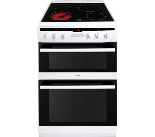 AMICA 608DCE2Ta(W) Electric Ceramic Cooker - White, White