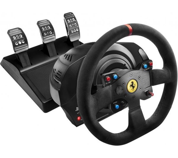 THRUSTMASTER T300 Ferrari Integral RW Alcantara Racing Wheel - Black, Black