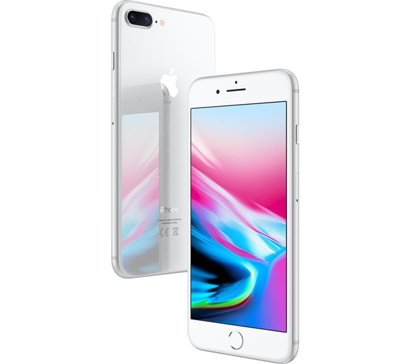 APPLE iPhone 8 Plus - 64 GB, Silver, Silver