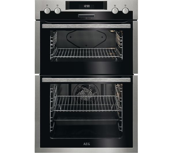 AEG SurroundCook DES431010M Electric Double Oven - Stainless Steel, Stainless Steel