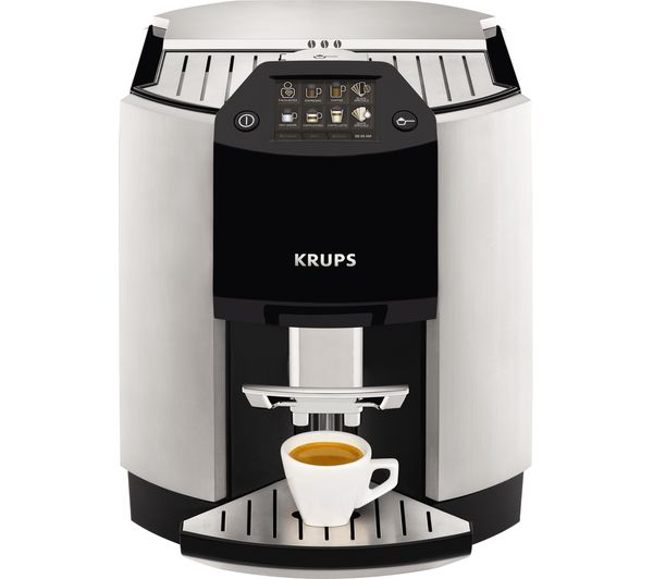 KRUPS Espresso EA9010 Bean to Cup Coffee Machine - Black & Silver, Black