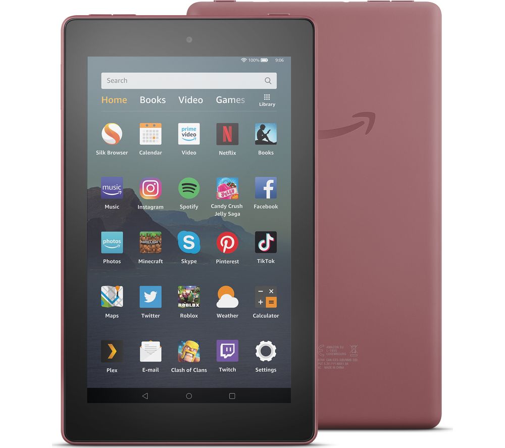 AMAZON Fire 7 Tablet with Alexa (2019) - 32 GB, Plum, Red