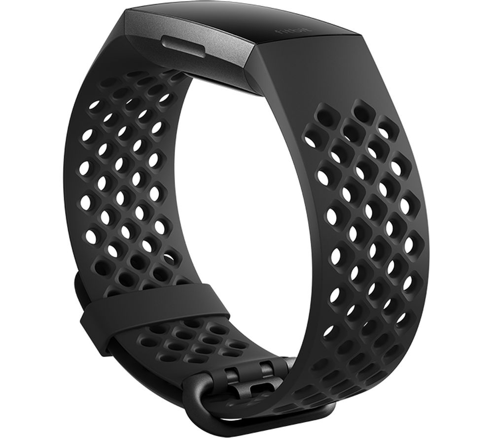 FITBIT Charge 3 Sport Band - Black, Small, Black