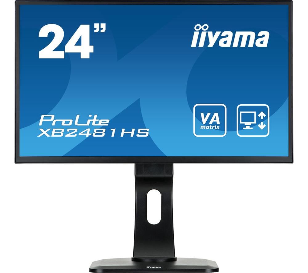 IIYAMA ProLite XB2481HS-B1 Full HD 24" LCD Monitor - Black, Black
