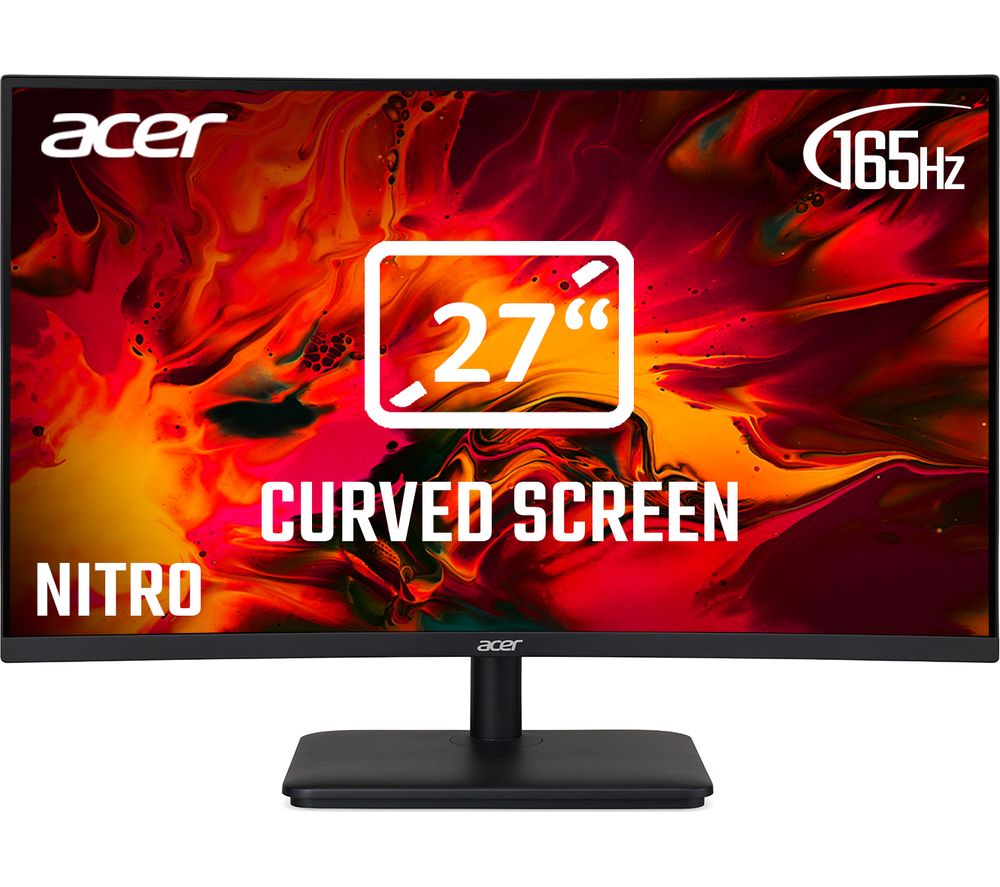 ACER ED270RPbiipx Full HD 27 Curved LED Monitor - Black, Black