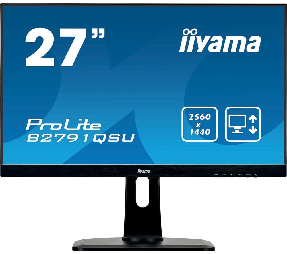 IIYAMA ProLite B2791QSU-B1 Quad HD 27" LCD Monitor - Black, Black