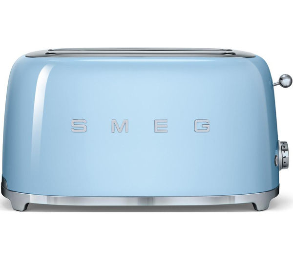 SMEG TSF02PBUK 4-Slice Toaster - Pastel Blue, Blue