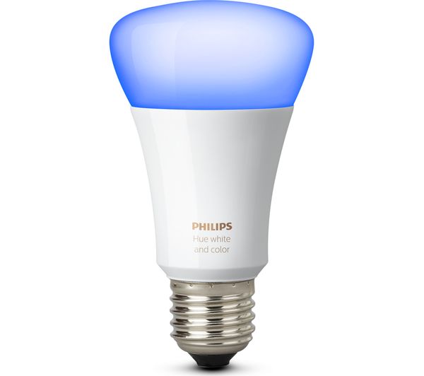 PHILIPS Hue Colour Wireless Bulb - E27, White
