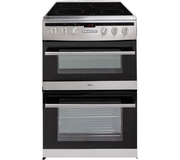AMICA 608DCE2Ta(Xx) Electric Ceramic Cooker - Stainless Steel, Stainless Steel